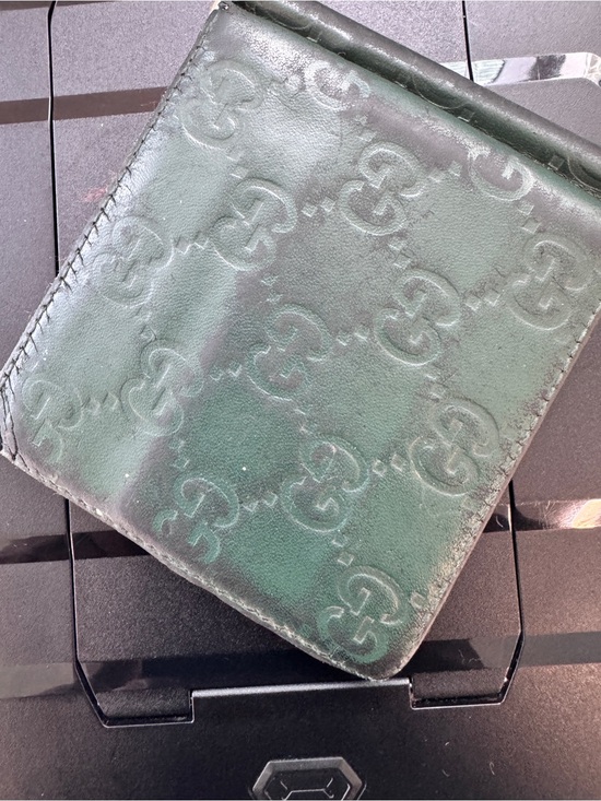 Gucci Other - Gucci Men's Green Embossed Leather Wallet